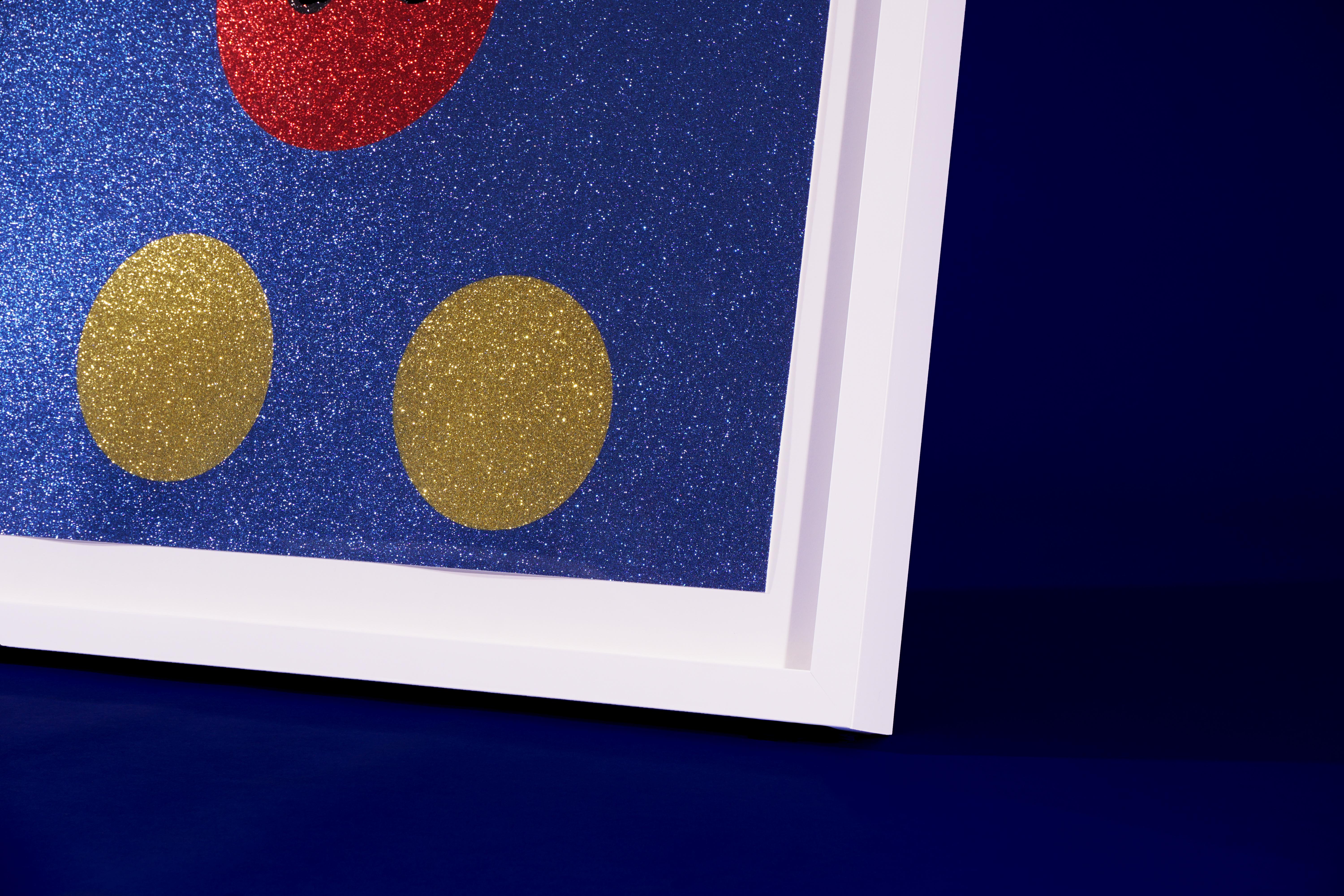 Siebdruck „Mickey“ aus Seide mit Glitter, 2016 im Angebot 3