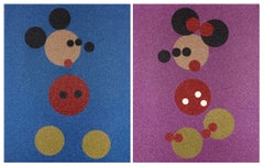 Minnie (Pink Glitter) & Mickey (Blue Glitter)