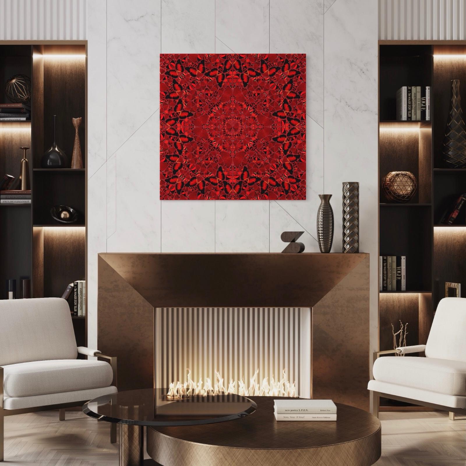 Nūr Jahān by Damien Hirst, The Empresses, Red Butterflies kaleidoscope effect For Sale 2