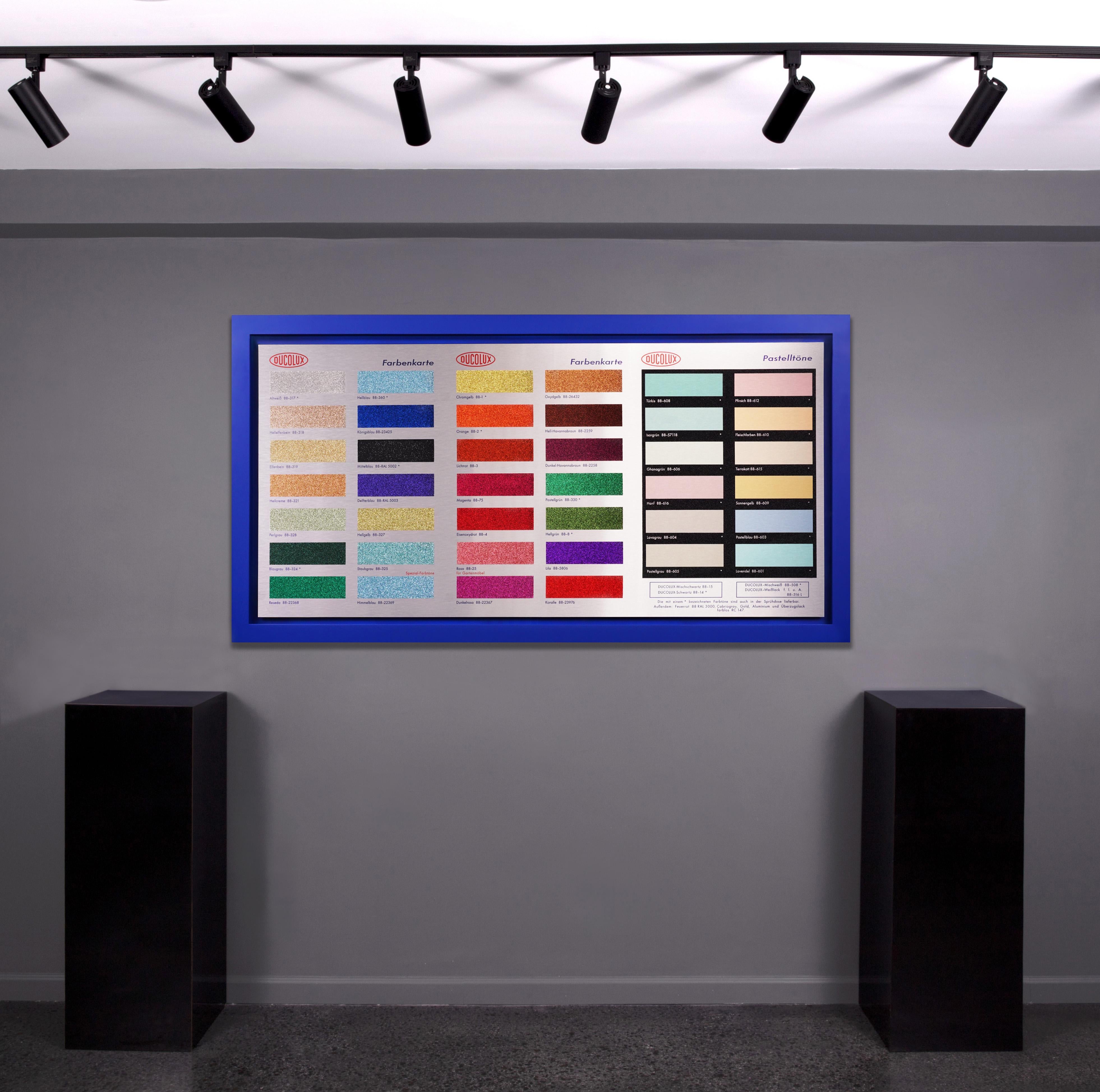 Pop Art Screen Print, 'Colour Chart' Aluminum Panel with Glitter, 2017 - Gray Abstract Print by Damien Hirst