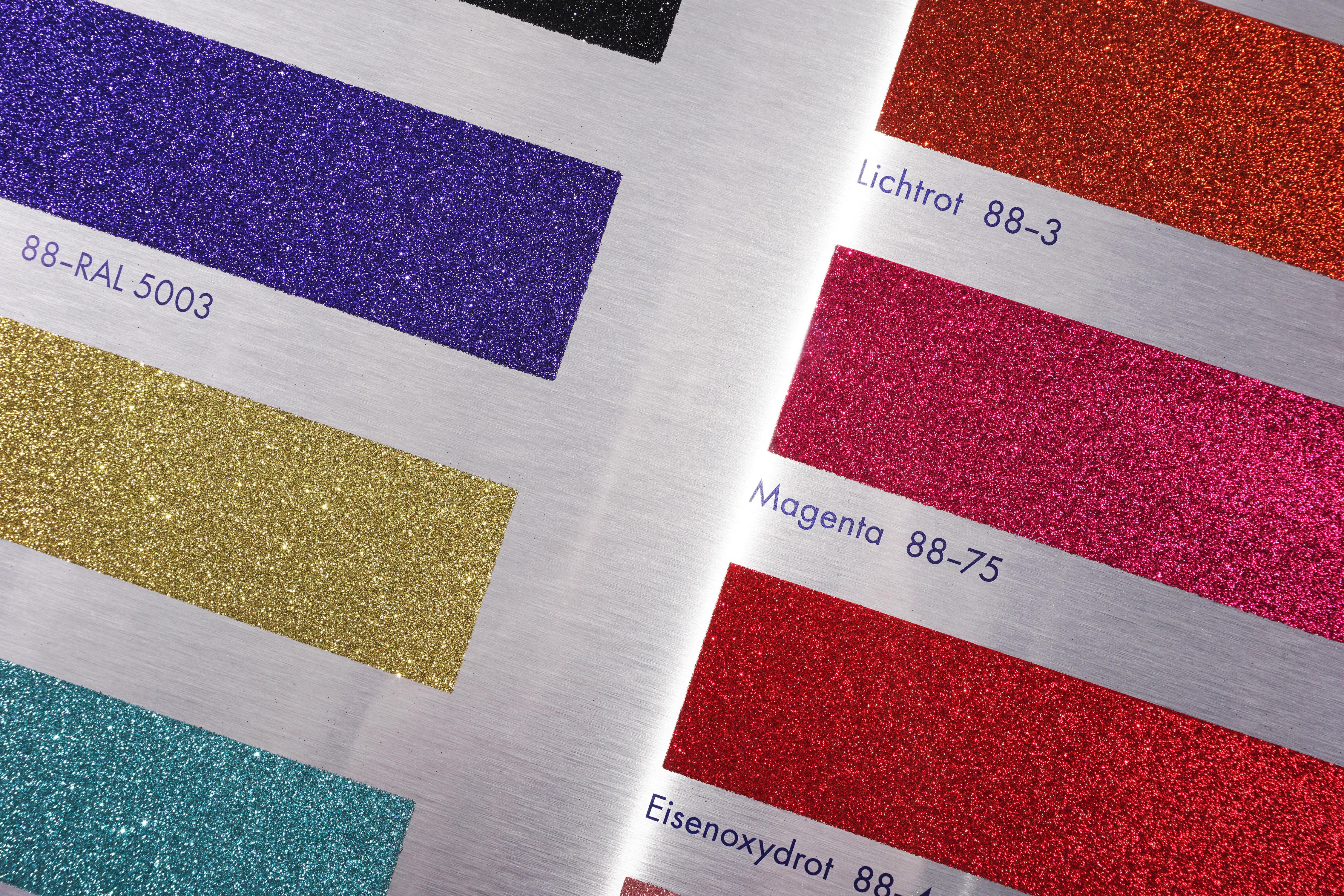 Pop Art Screen Print, 'Colour Chart' Aluminum Panel with Glitter, 2017 For Sale 4