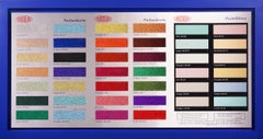 Serigrafía Pop Art, "Carta de colores" Panel de aluminio con purpurina, 2017