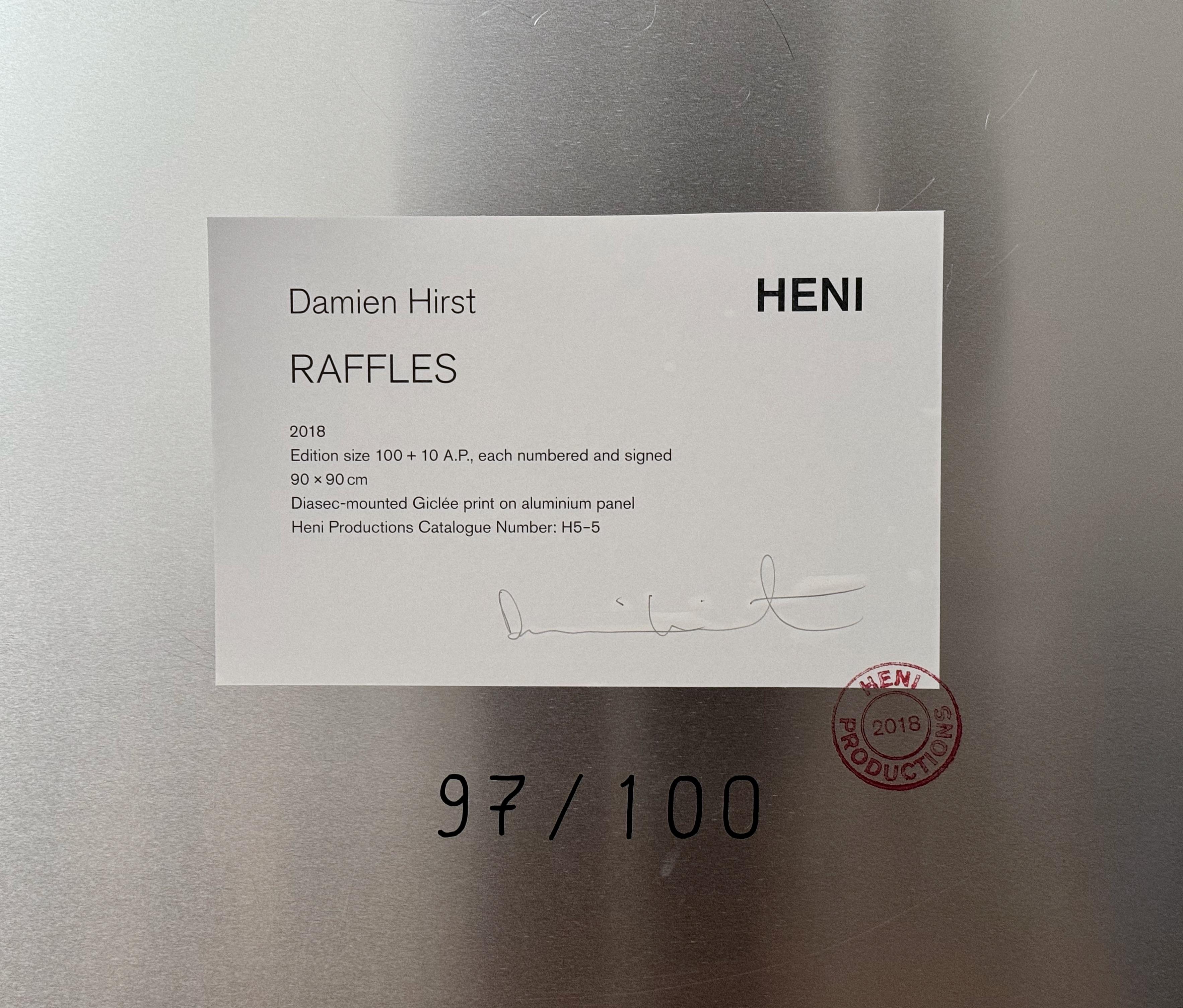 Raffles H5-5, Giclee-Druck auf Aluminiumplatte von Damien Hirst. Auflage: 100 Stück. im Angebot 6