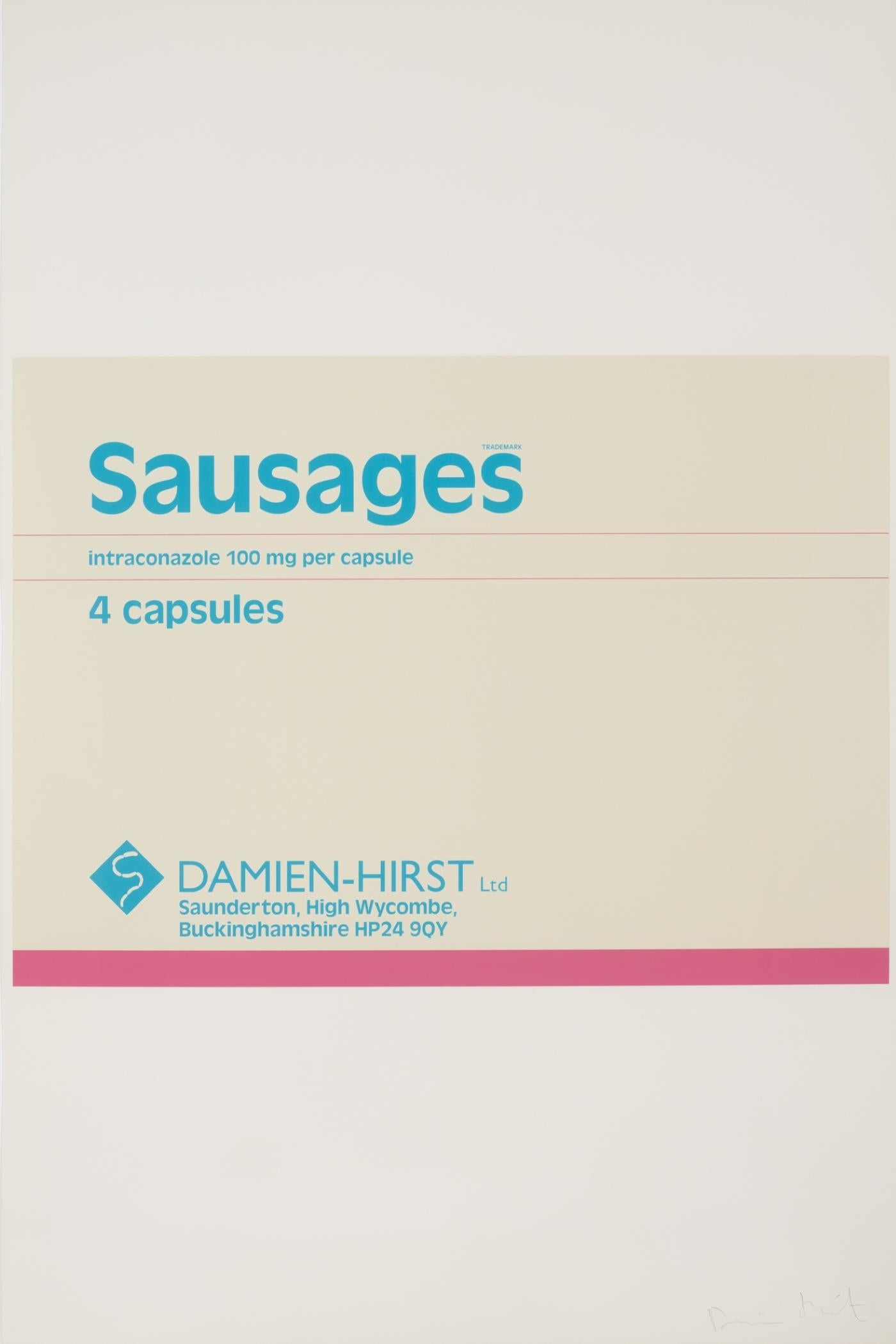 Damien Hirst Figurative Print - Sausages (The Last Supper), 1999