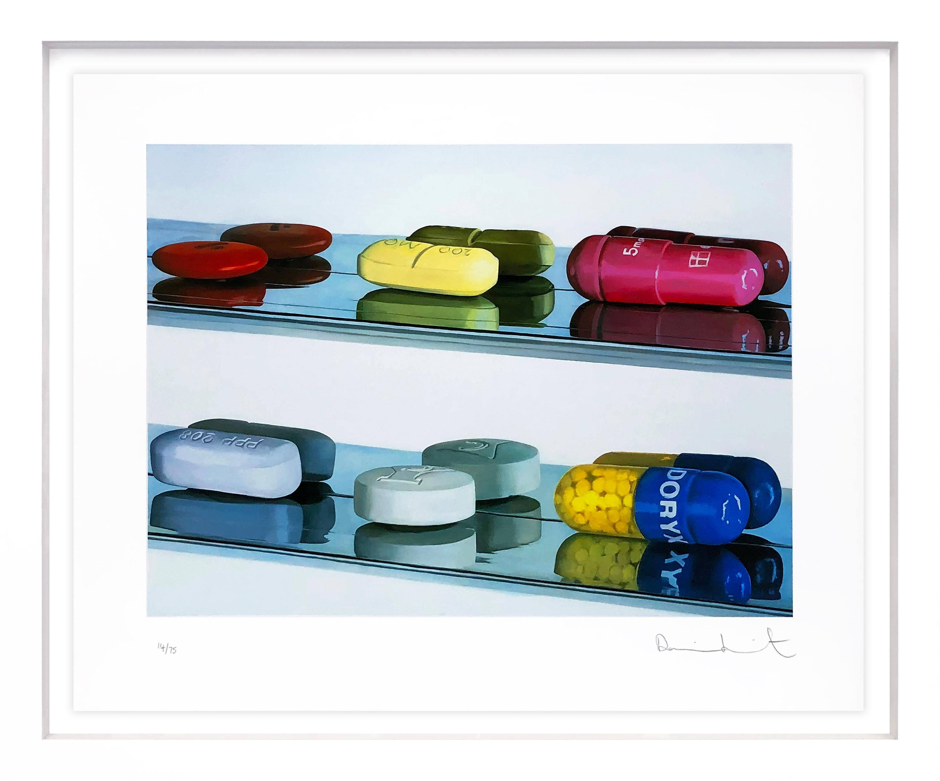 Six Pills (Large), rare framed hand signed print