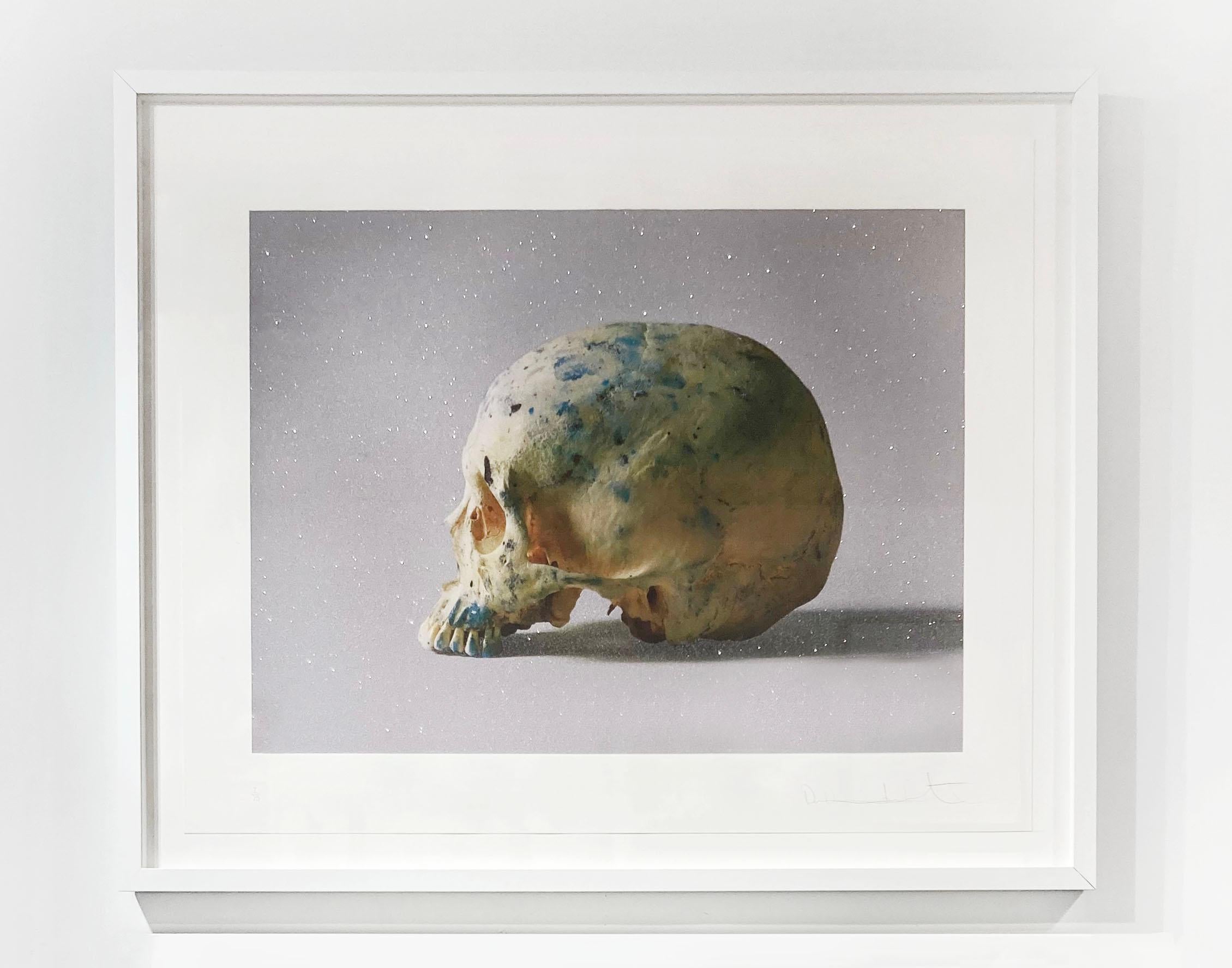 Studio Half Skull, half face (with diamond dust) - Young British Artists (YBA) Print by Damien Hirst