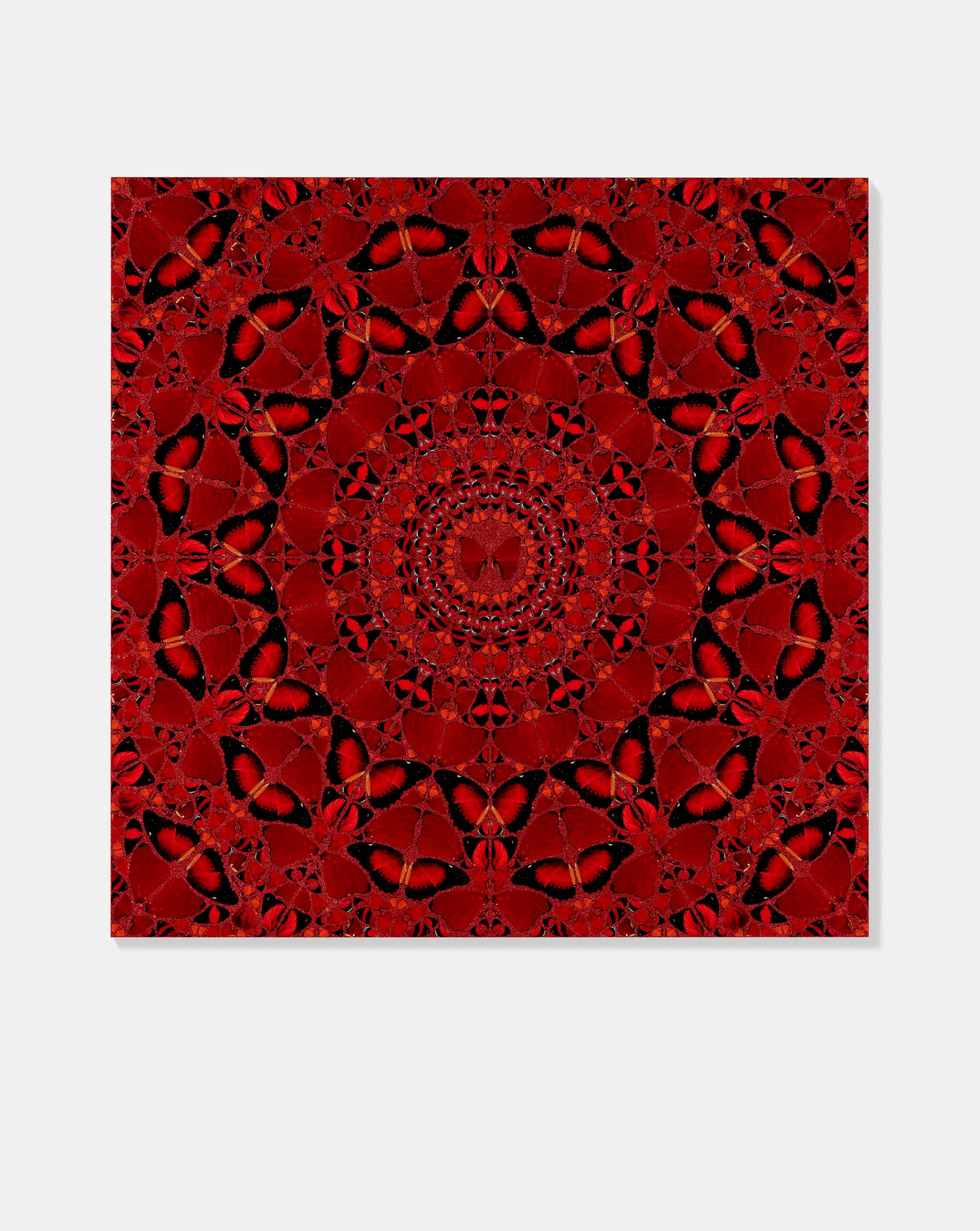 Suiko by Damien Hirst, The Empresses, Red Butterflies kaleidoscope effect For Sale 1