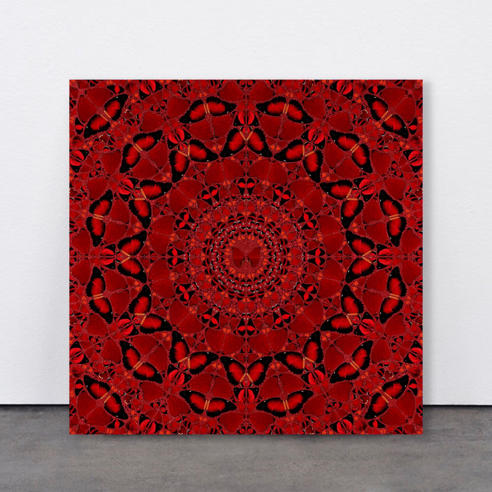 Suiko by Damien Hirst, The Empresses, Red Butterflies kaleidoscope effect