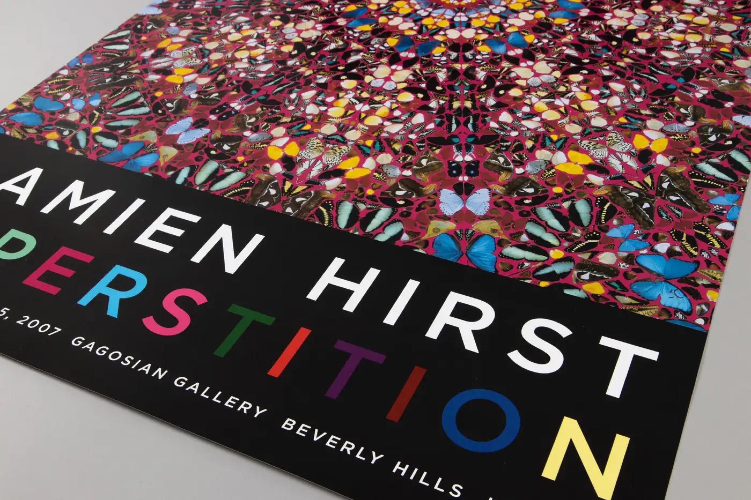 Superstición: Cartel original de la exposición - Interior Print Negro de Damien Hirst