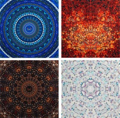 "Los Elementos" conjunto completo de cuatro impresiones giclée montadas en Diasec sobre aluminio