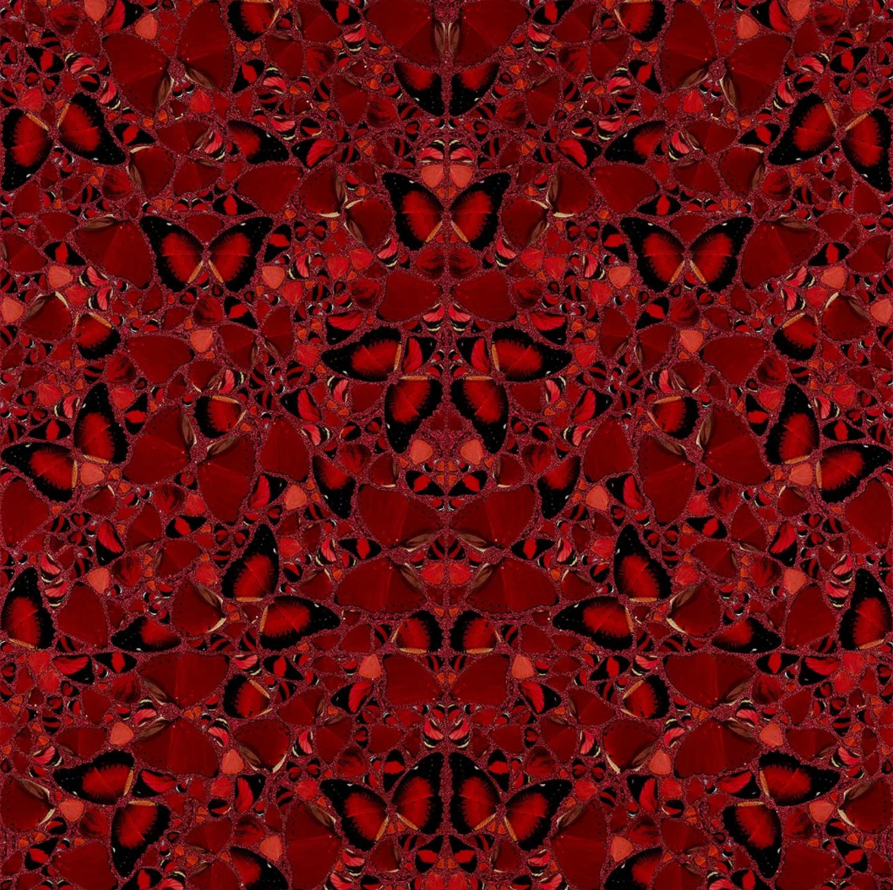  The Empresses - Rouge Abstract Print par Damien Hirst