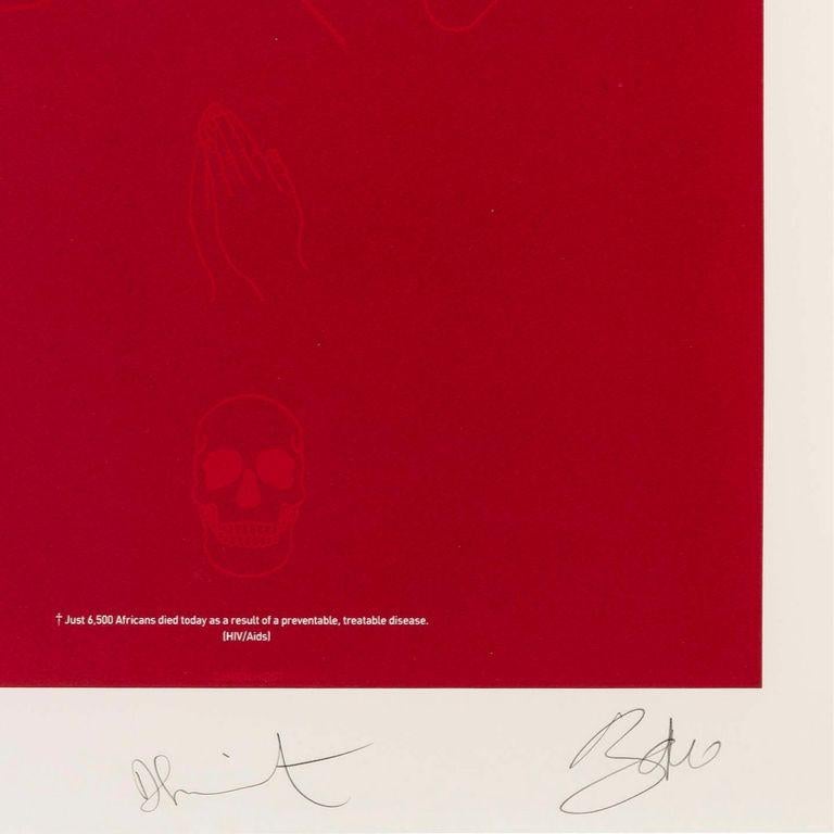 The Independent (RED) -- Screen Print, Text Art, Pop Art, Bono by Damien Hirst 1