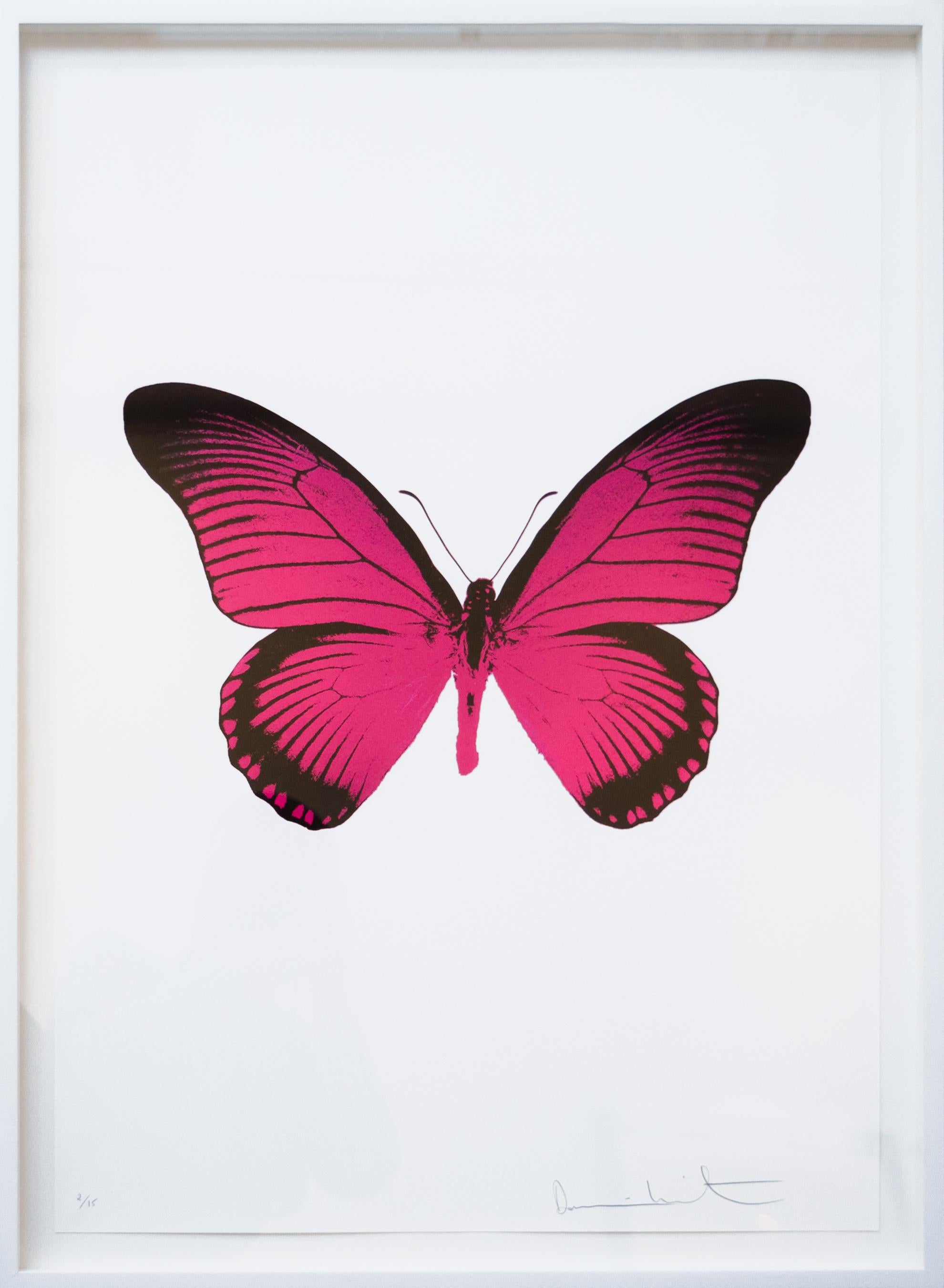 Damien Hirst Animal Print - The Souls IV - Fuchsia Pink - Raven Black