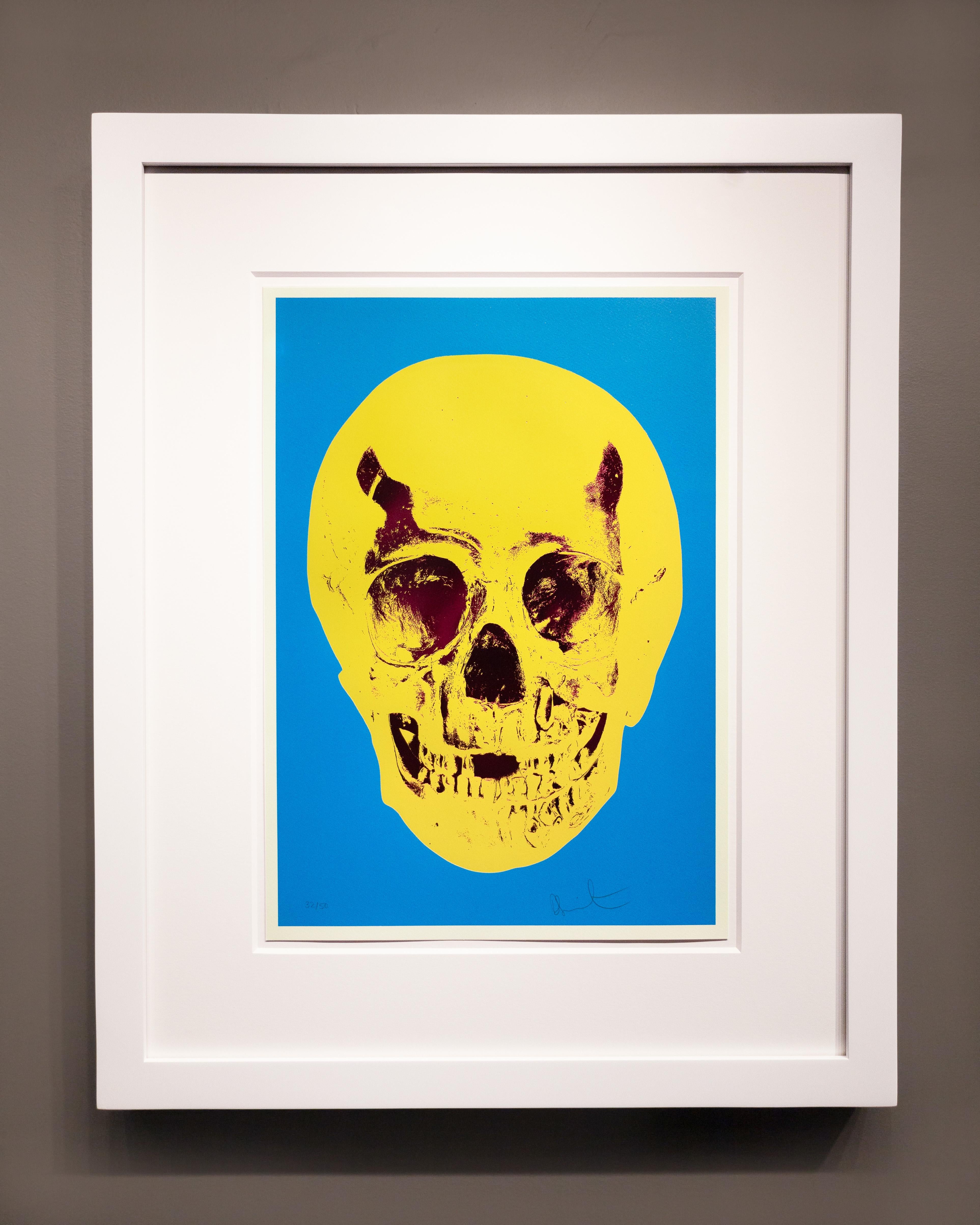 'Till Death Do Us Part Skull (Blue/Yellow/Red) - Print by Damien Hirst