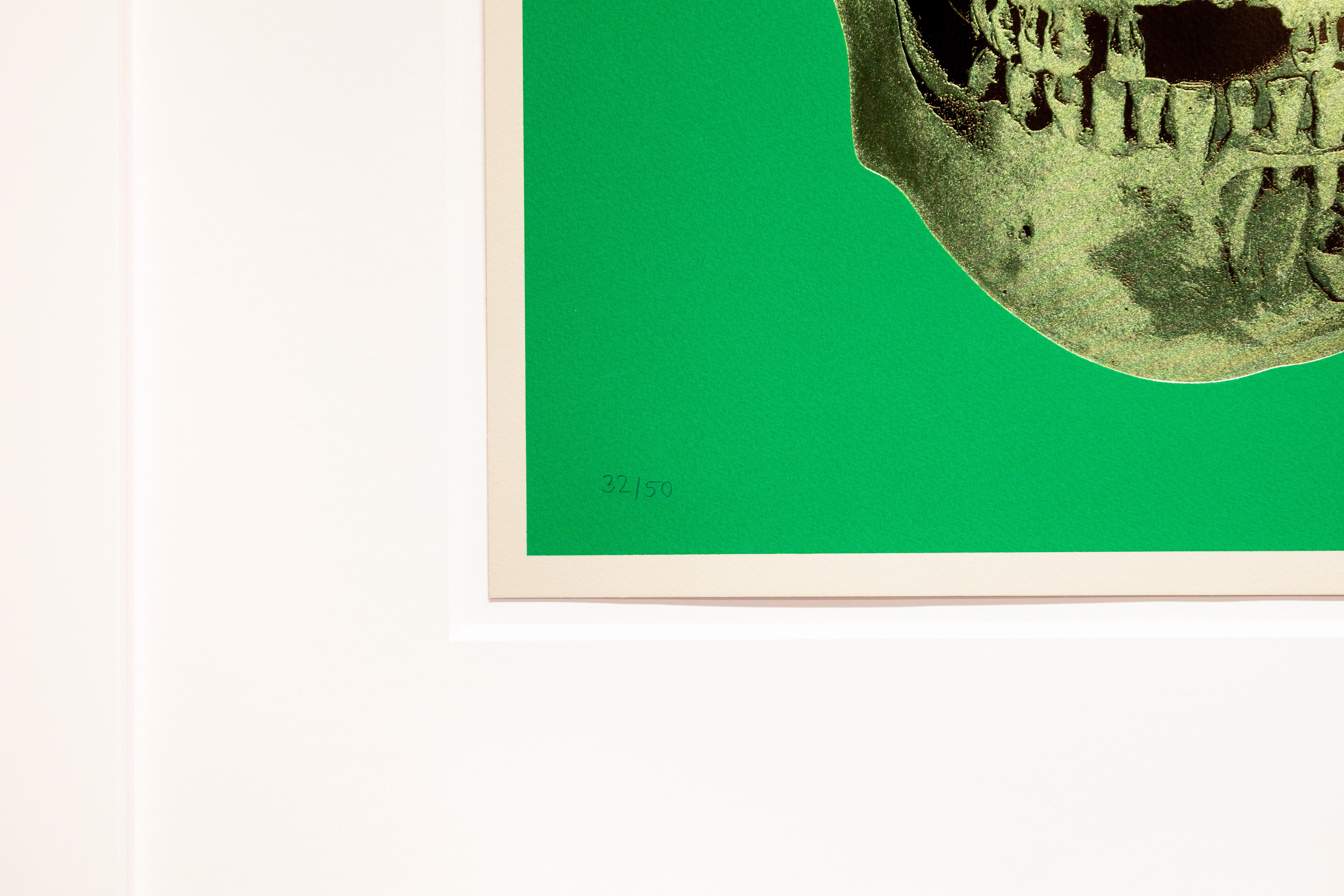 'Till Death Do Us Part Skull (Green/Brown) - Pop Art Print by Damien Hirst