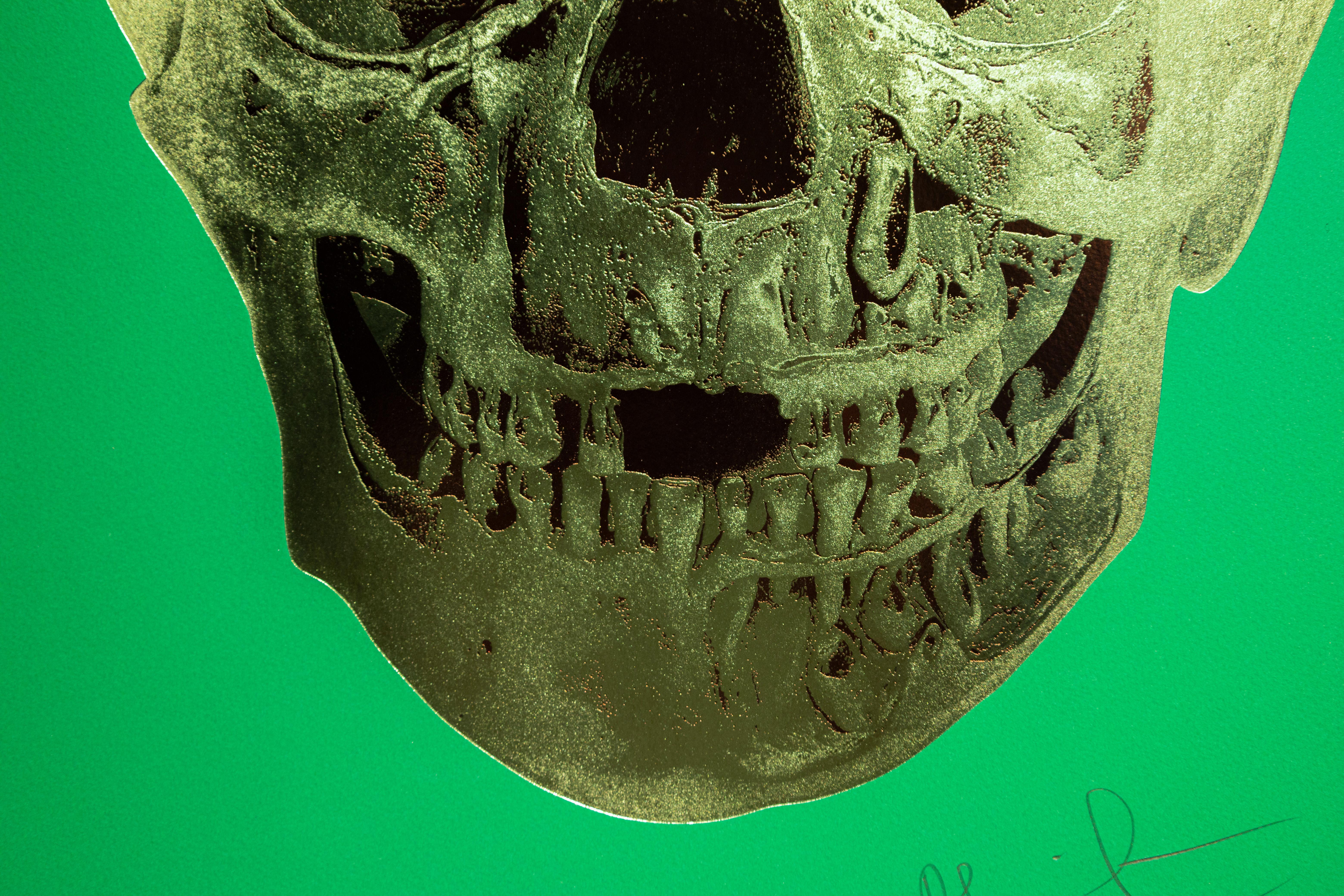 'Till Death Do Us Part Skull (Green/Brown) For Sale 1