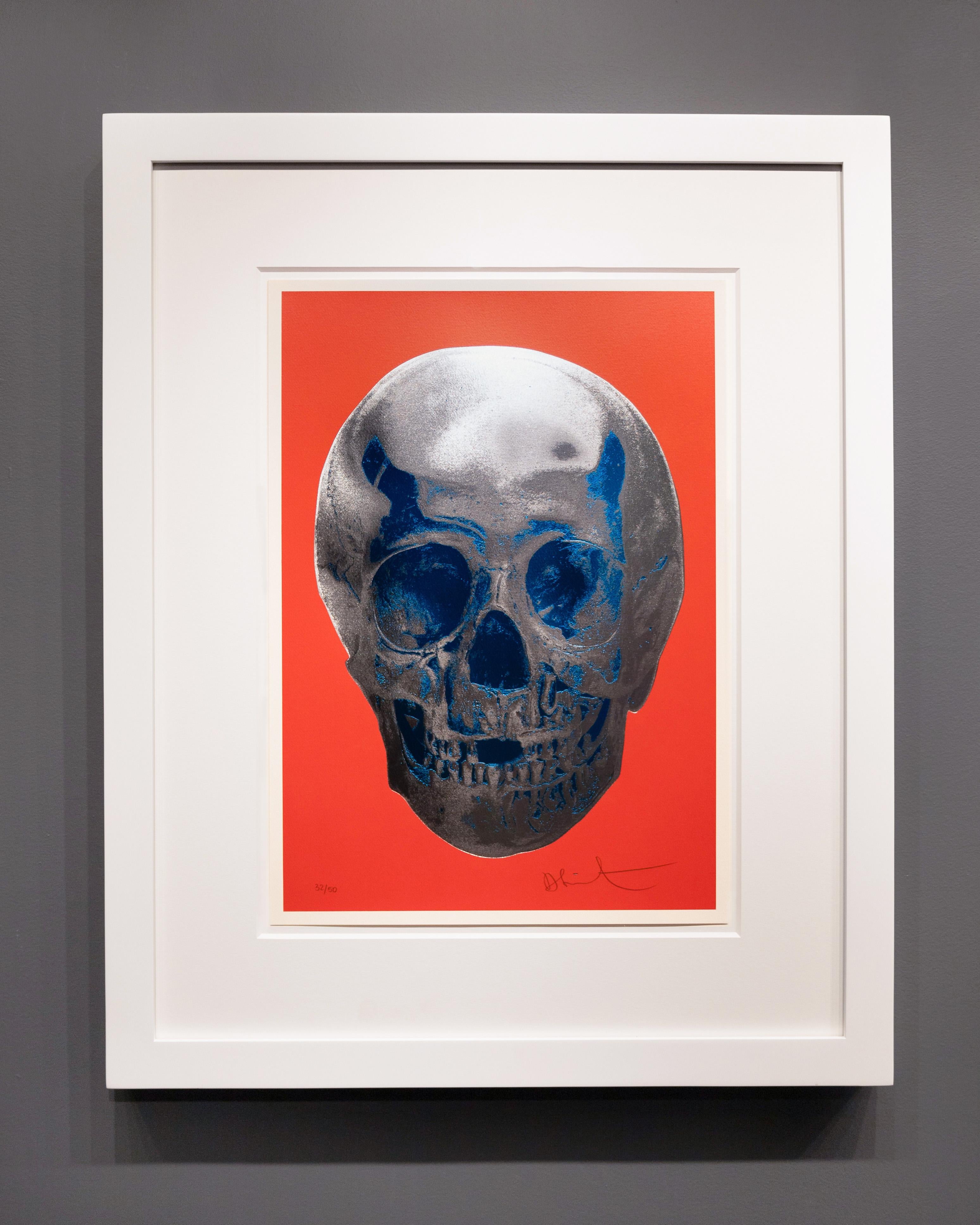 'Till Death Do Us Part Skull' (Red/Silver/Blue) - Print by Damien Hirst