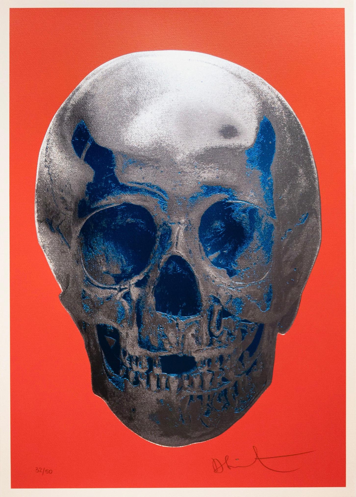 'Till Death Do Us Part Skull' (Red/Silver/Blue) For Sale 1