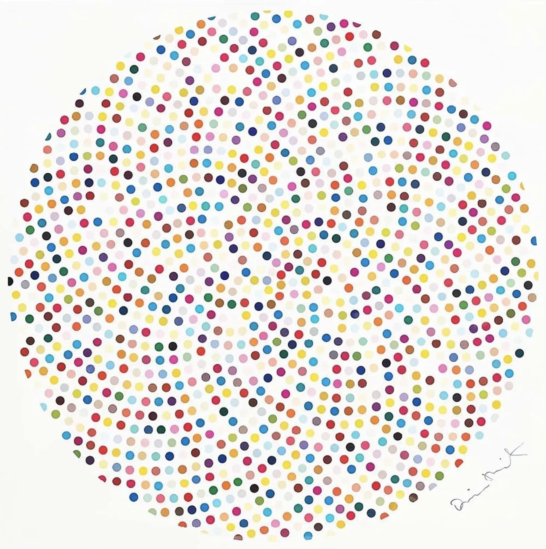 By Damien Hirst 

VALIUM, 2014
Digital print
49 1/4 x 49 1/4 in
125 x 125 cm
Edition of 500
Signed, dated and numbered by the artist