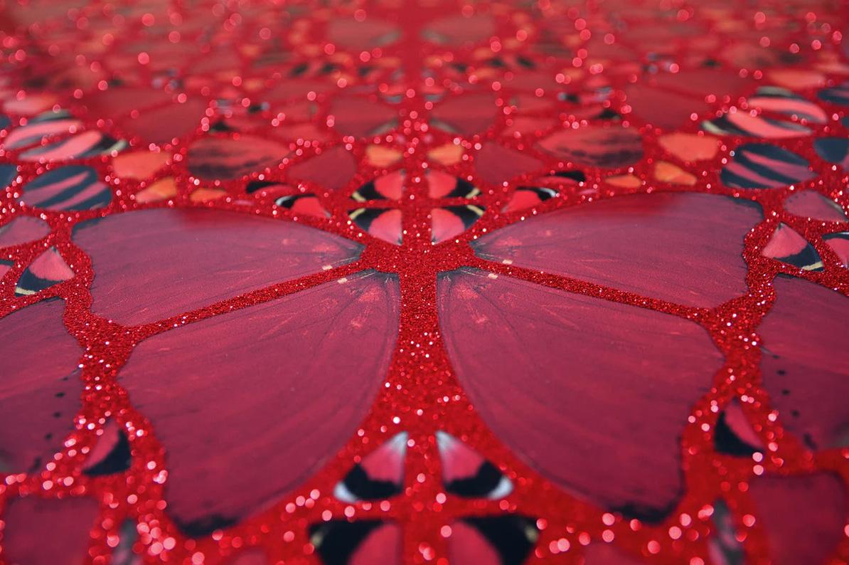 Wu Zetian (H10-1) from The Empresses - Red Abstract Print by Damien Hirst