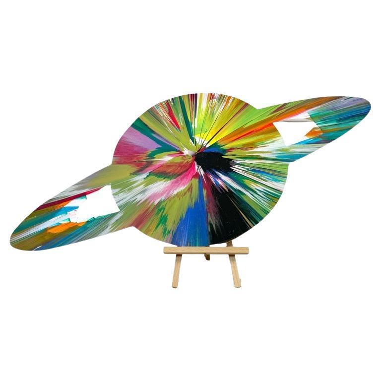 Damien Hirst Saturn Spin Painting, Signed to rear and with the Hirst Blind Stamp en venta