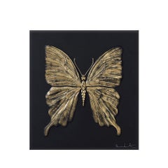 Escultura Belleza Eterna Negra y Dorada, Cristal Contemporáneo a la Cera Perdida, 2010+