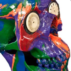 'The Hours Spin Skull' (Dark Blue/Dark Red/Purple/Orange/Dark Green)