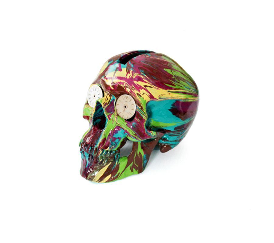 The Hours Spin Skull - Sculpture by Damien Hirst