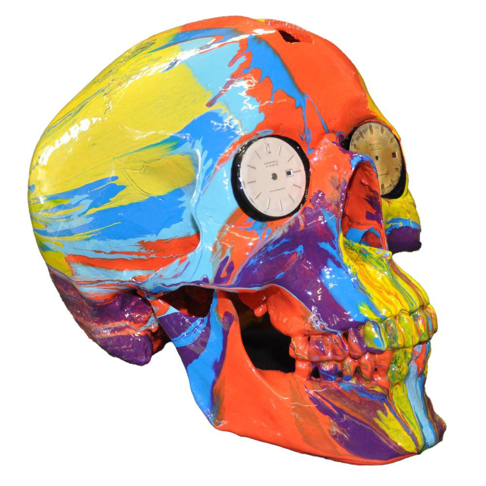 'The Hours Spin Skull' (Light Blue/Blue/Orange/Purple/Yellow)