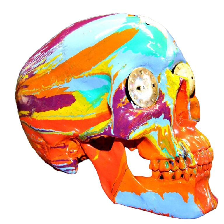 'The Hours Spin Skull' (Orange/Purple/Green/Dark Red/ Blue)