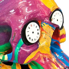 «The Hours Spin Skull» (morado/verde/amarillo/rojo/azul)