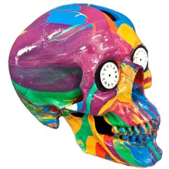 «The Hours Spin Skull» (morado/verde/amarillo/rojo/azul)