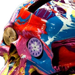 'The Hours Spin Skull' (Red/Yellow/Dark Blue/Purple/White)