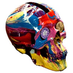 'The Hours Spin Skull' (Red/Yellow/Dark Blue/Purple/White)