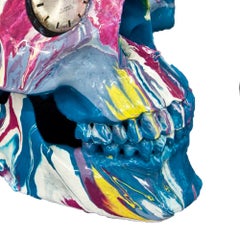 "The Hours Spin Skull" (Bianco/Viola/Giallo/Blu)