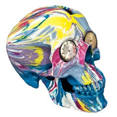 "The Hours Spin Skull" (Bianco/Viola/Giallo/Blu)