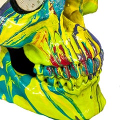 „The Hours Spin Skull“ (Gelb/Weiß/Lila/Rot/Blau)