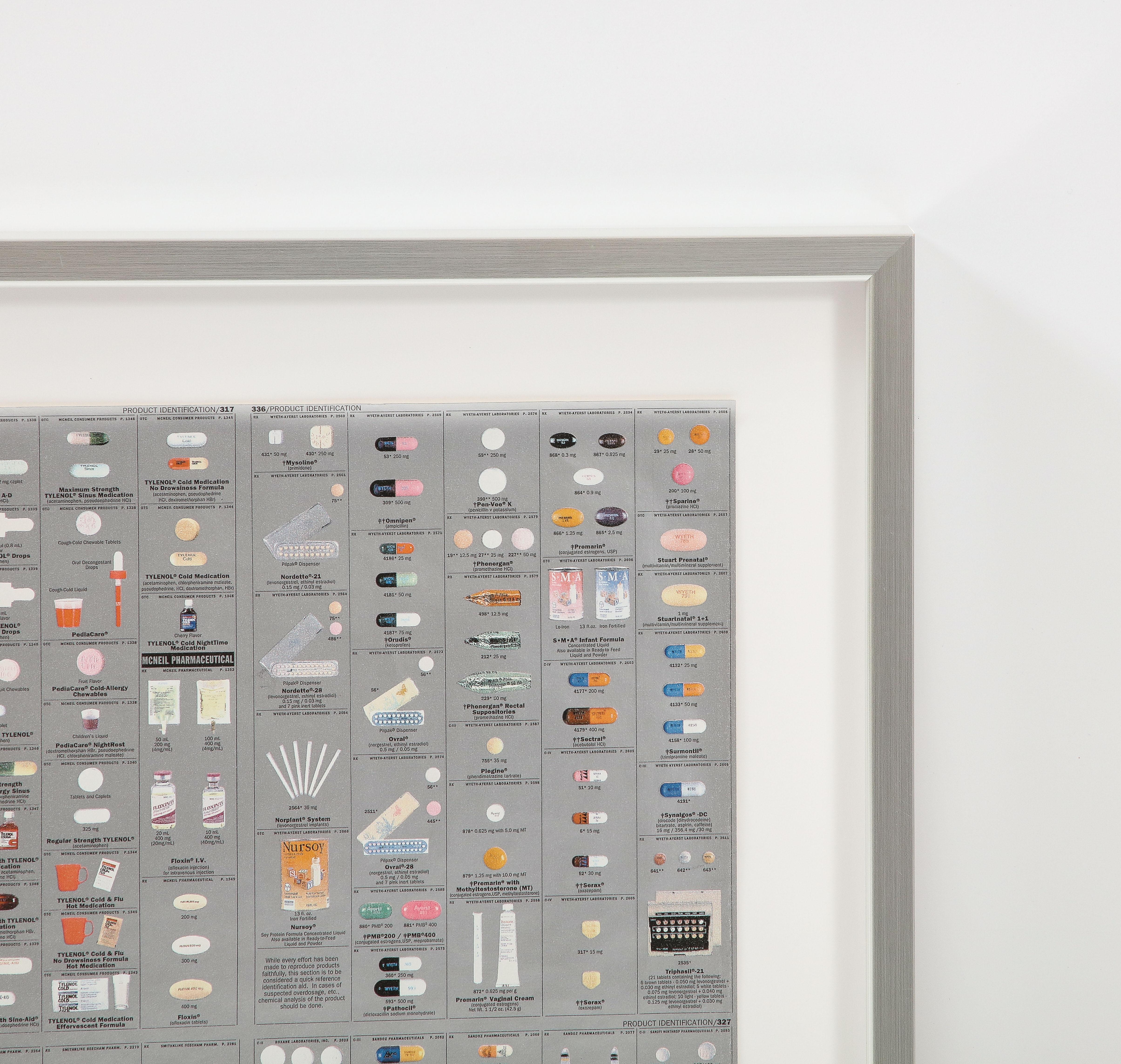 Modern Damien Hirst Silver Metallic 