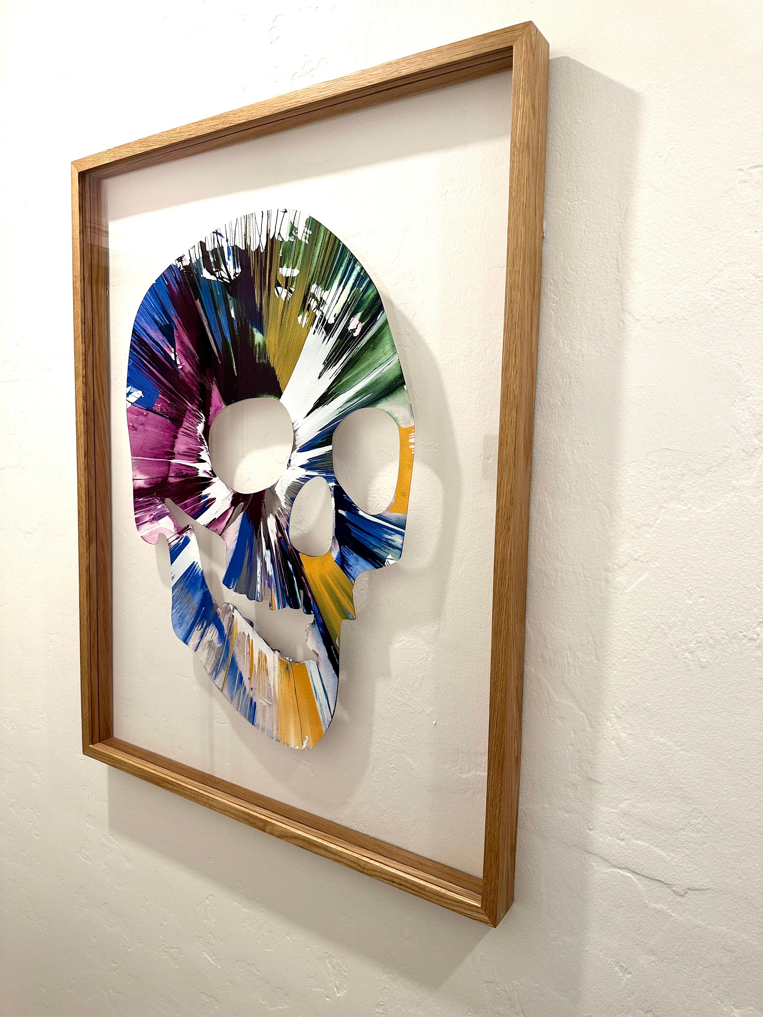 Modern Damien Hirst Skull Spin Painting (Created at Damien Hirst Spin Workshop), 2009 For Sale