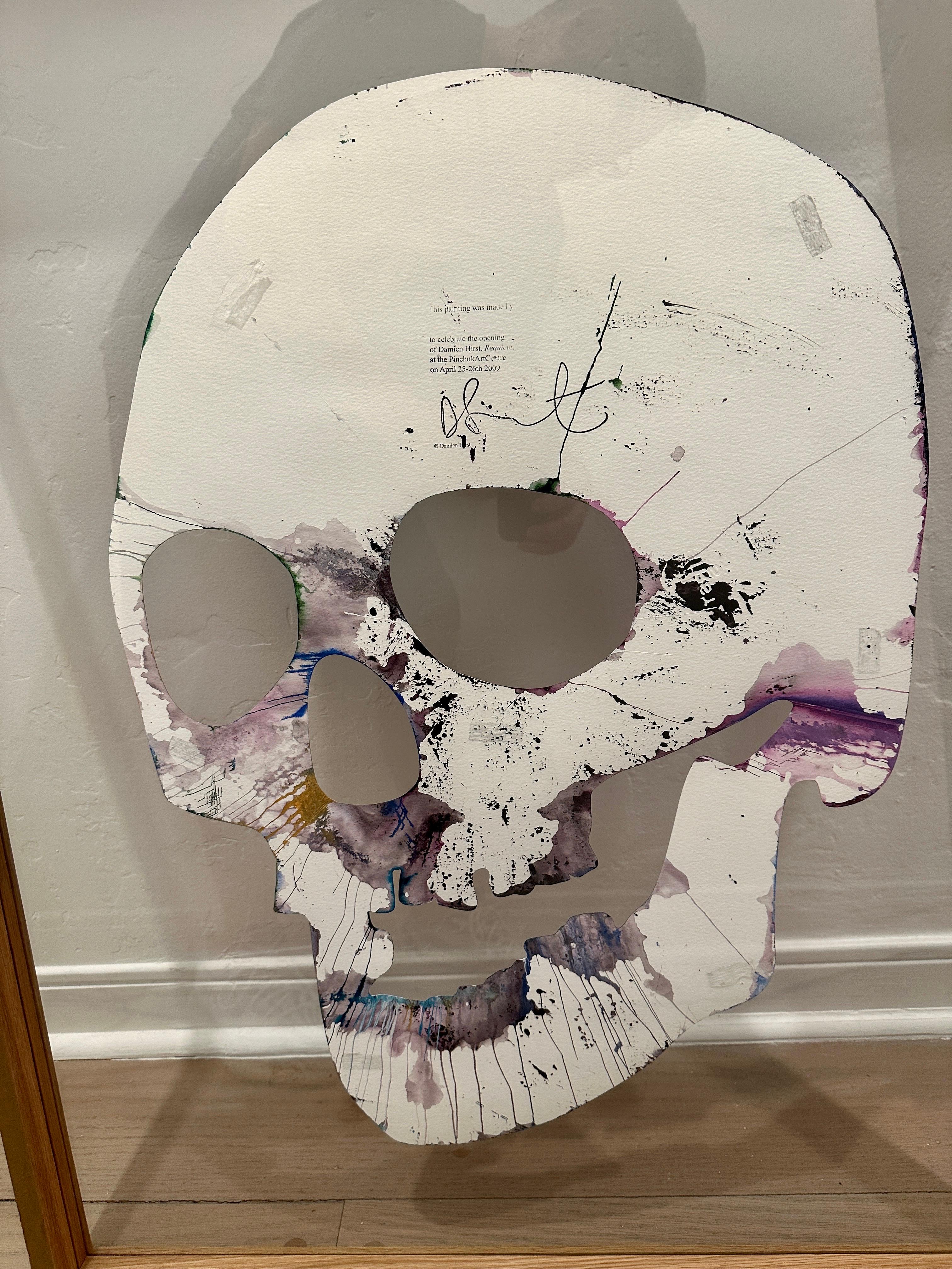Damien Hirst Skull Spin Painting (Created at Damien Hirst Spin Workshop), 2009 For Sale 1