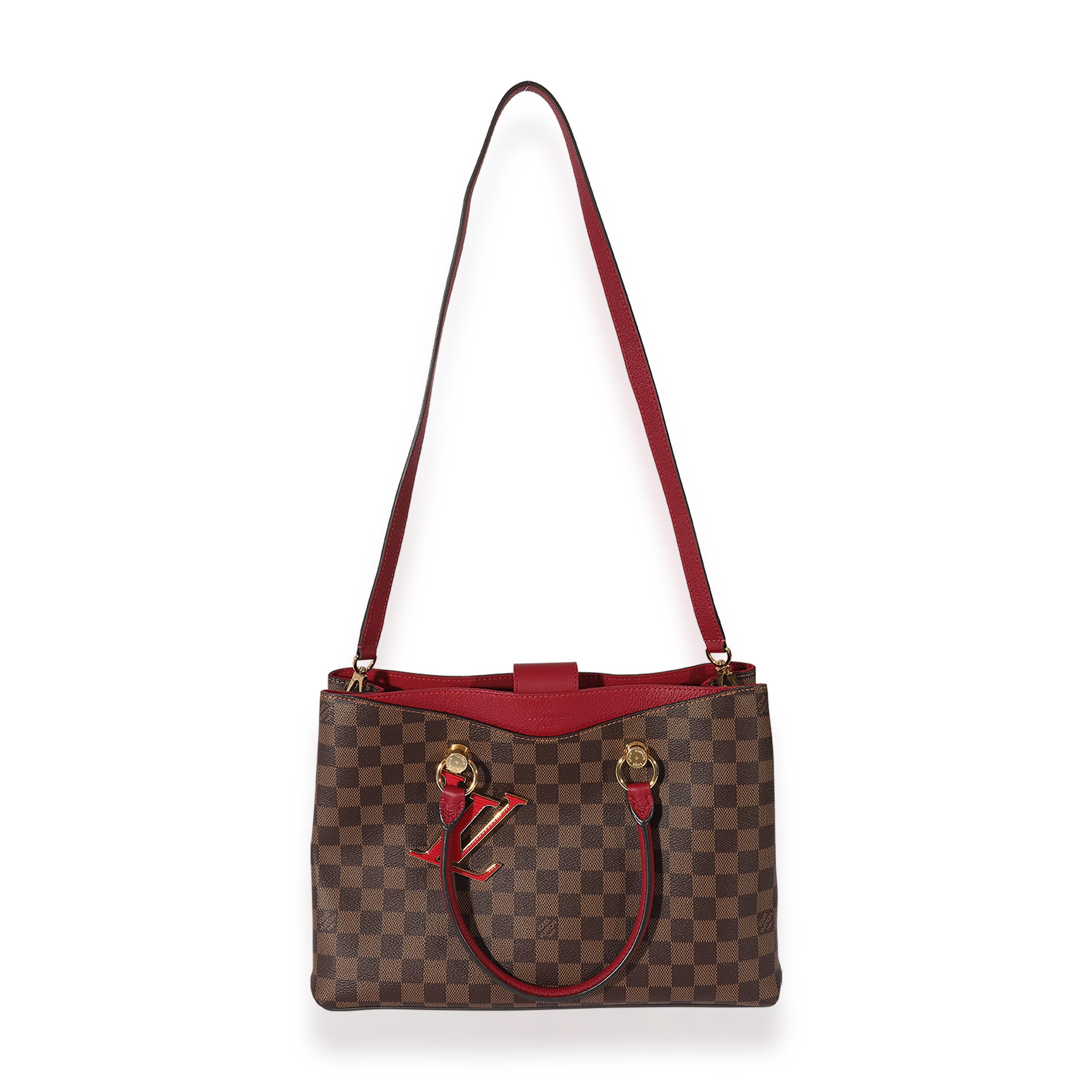 Listing Title: Damier Ebene LV Riverside Tote
SKU: 127596
Condition: Pre-owned 
Handbag Condition: Excellent
Condition Comments: Excellent Condition. Plastic at some hardware. Interior scuffing and light marks.
Brand: Louis Vuitton
Model: Damier