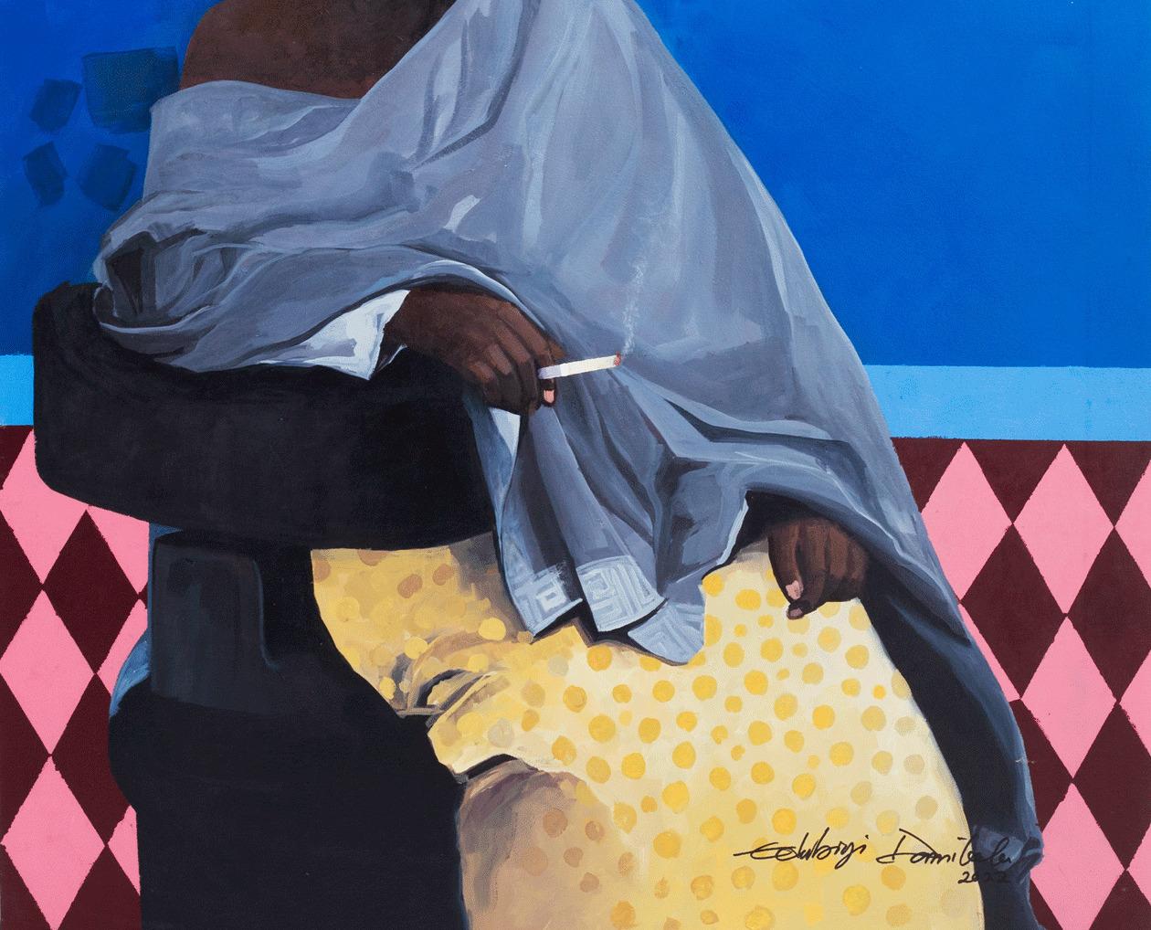 Ageless Bliss - Expressionist Painting by Damilola Edubiyi