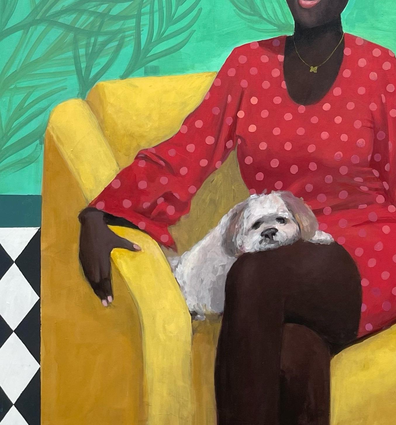 Adorato da sempre - Portrait Painting Blu di Damilola Edubiyi