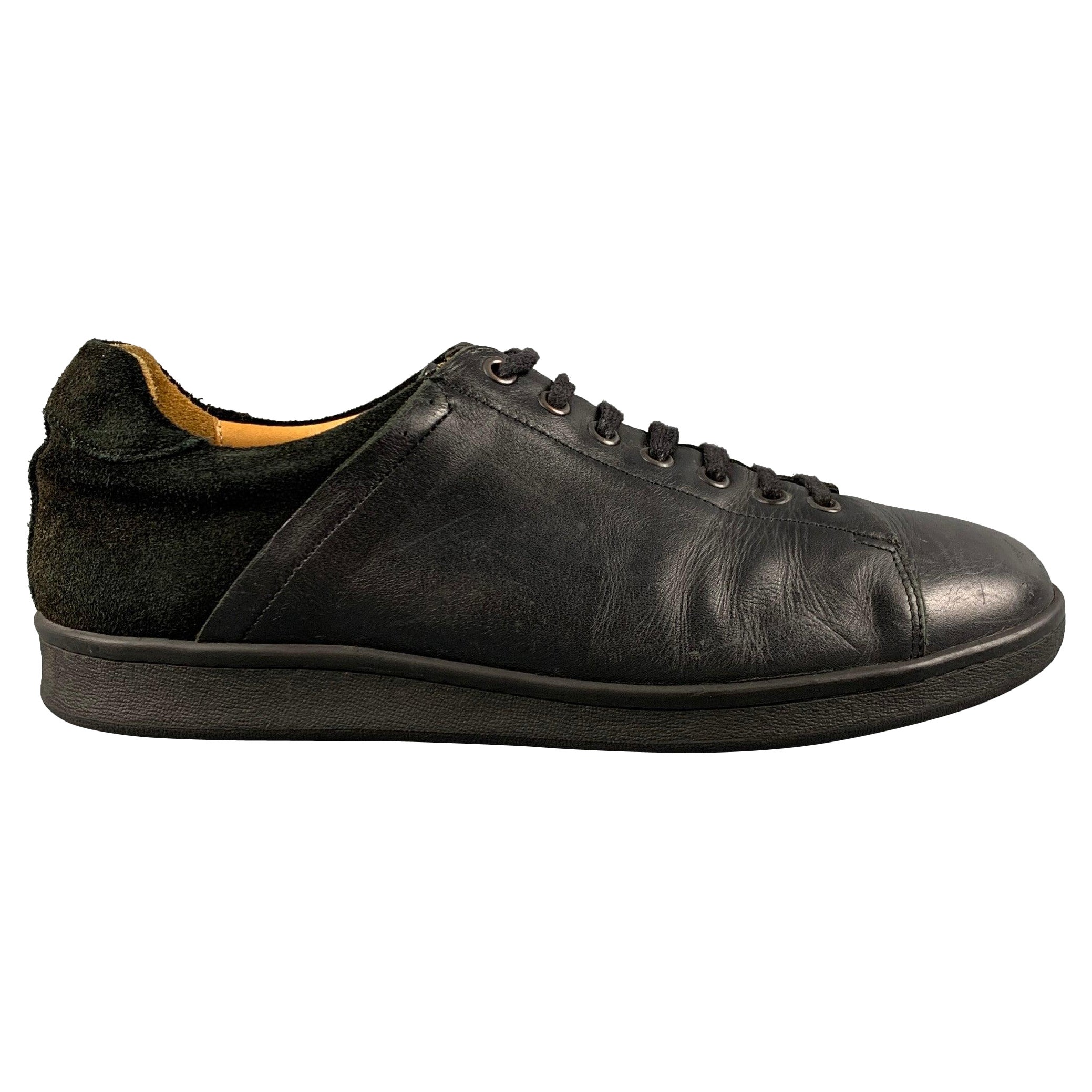 DAMIR DOMA Zapatillas de cuero negro talla 10