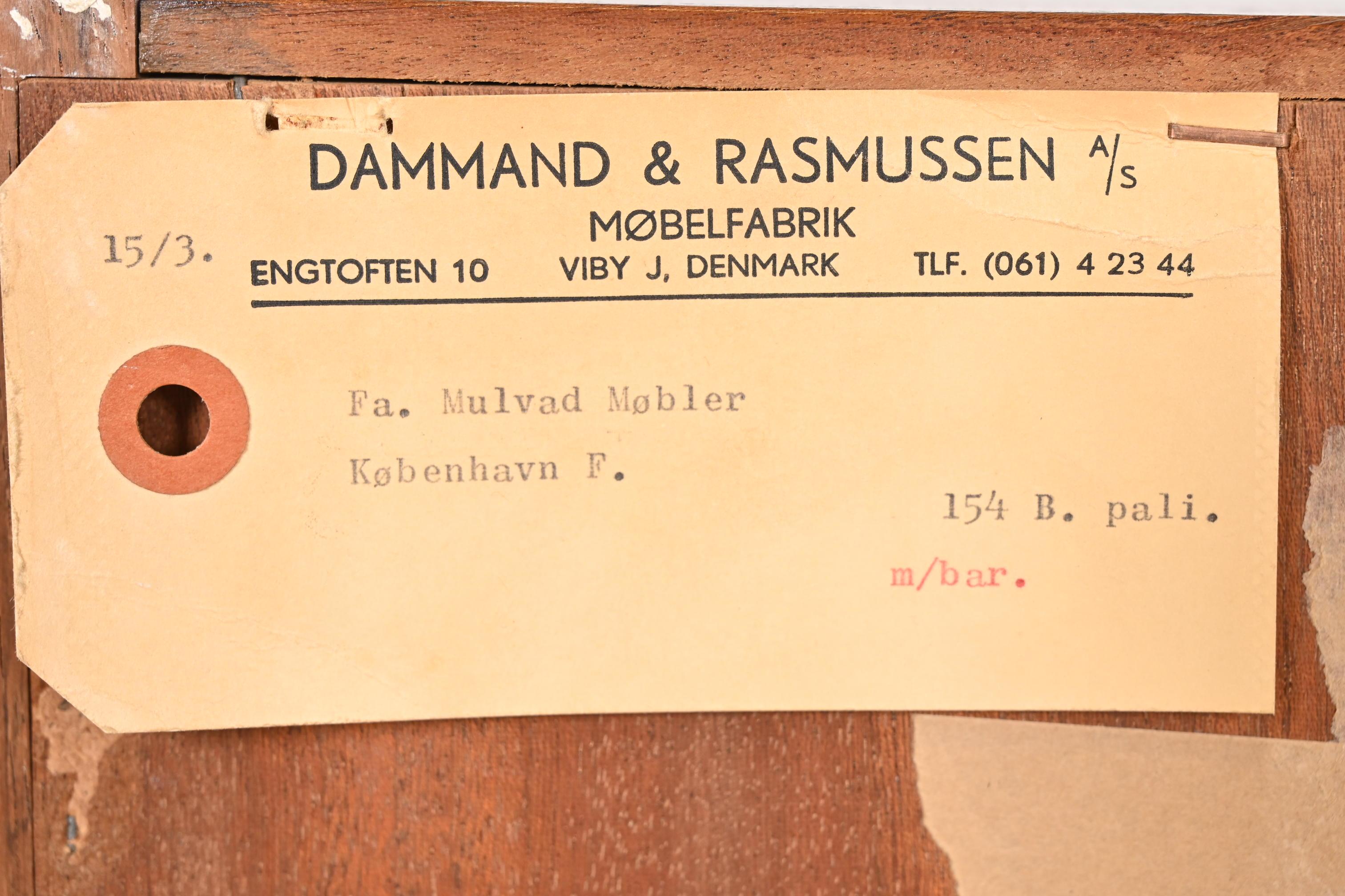 Bibliothèque double danoise moderne en bois de rose Dammand & Rasmussen, années 1960 en vente 6