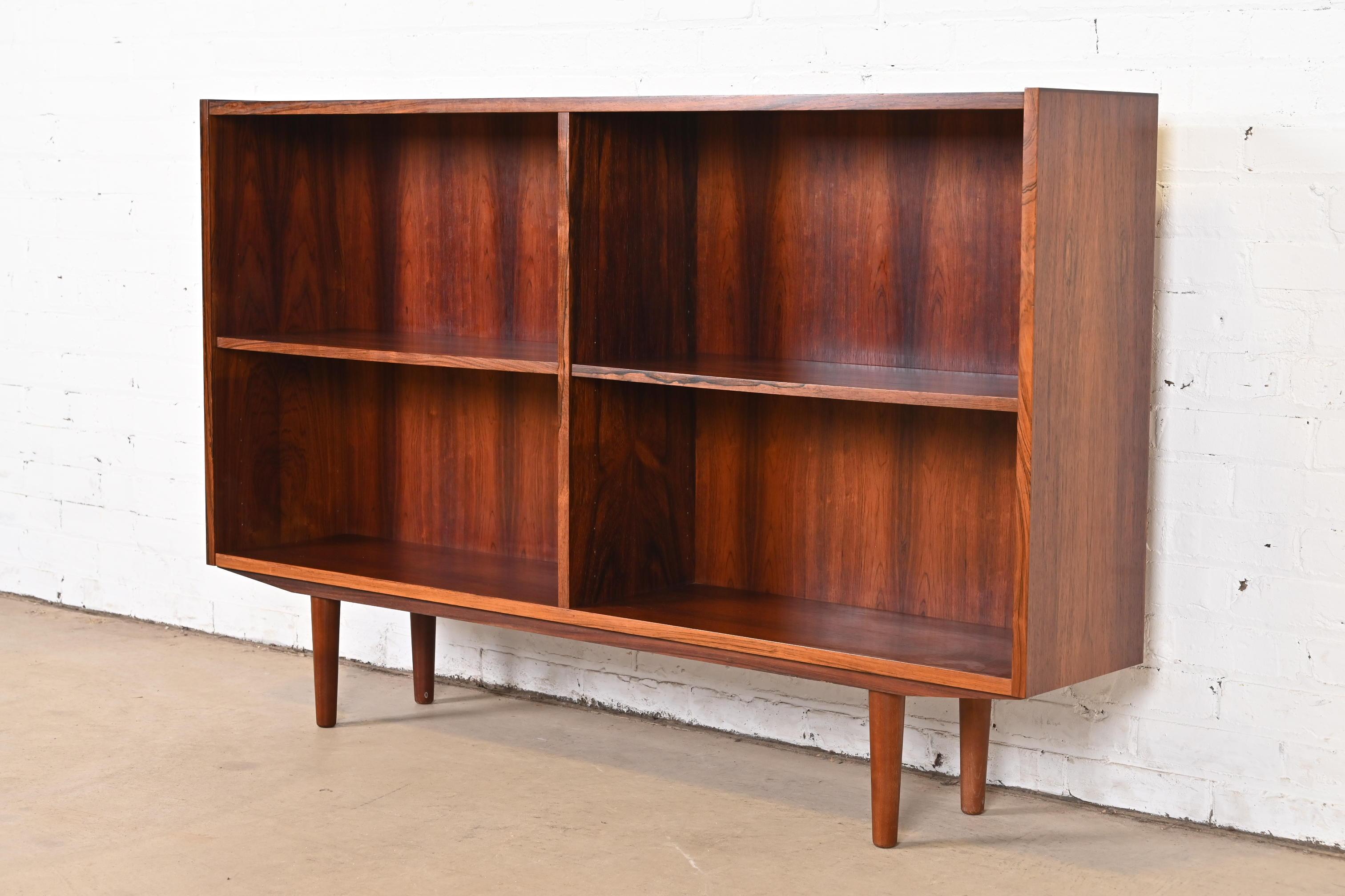 Mid-20th Century Dammand & Rasmussen Danish Modern Rosewood Double Bookcase, 1960s For Sale
