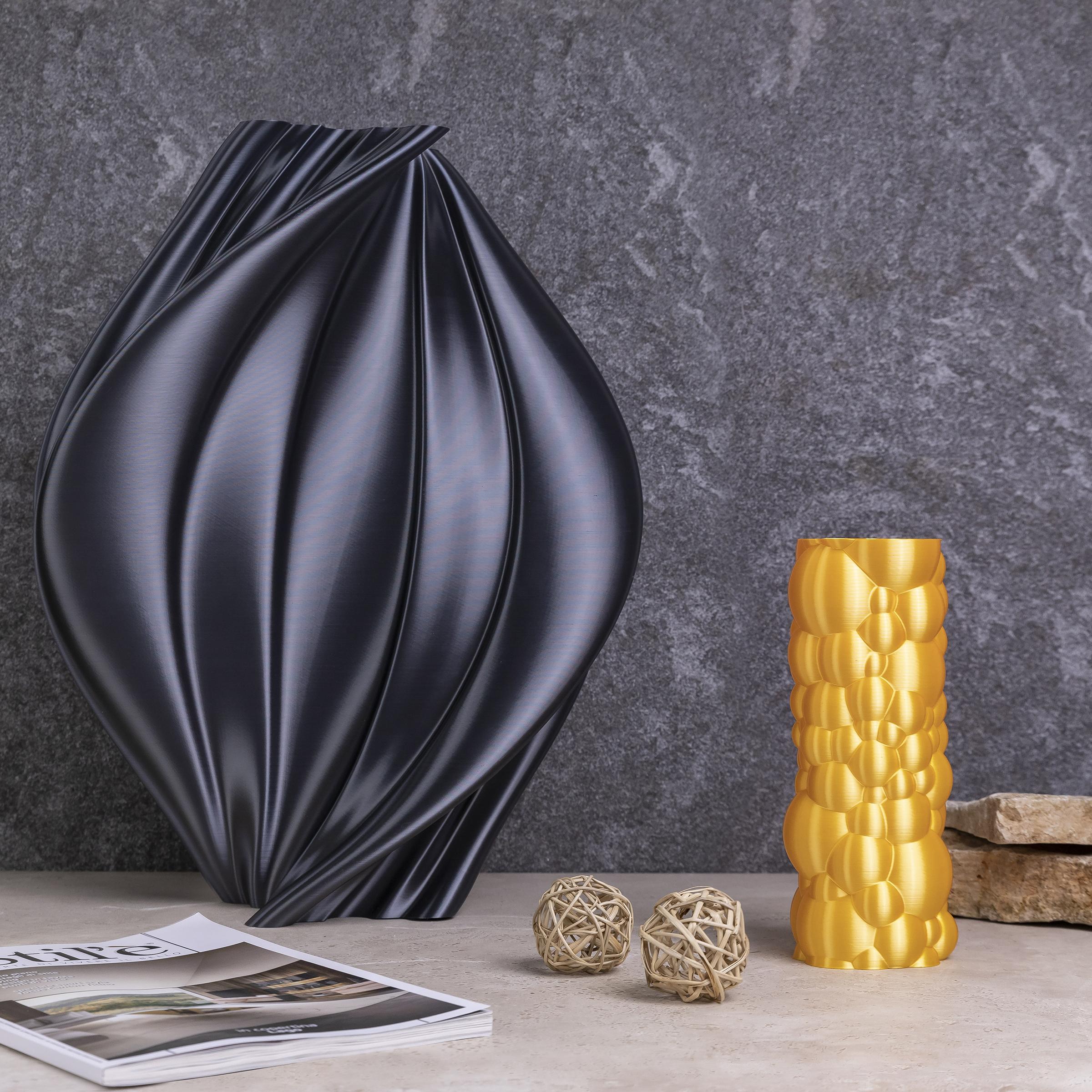 Post-Modern Damocle, Black Contemporary Sustainable Vase-Sculpture For Sale