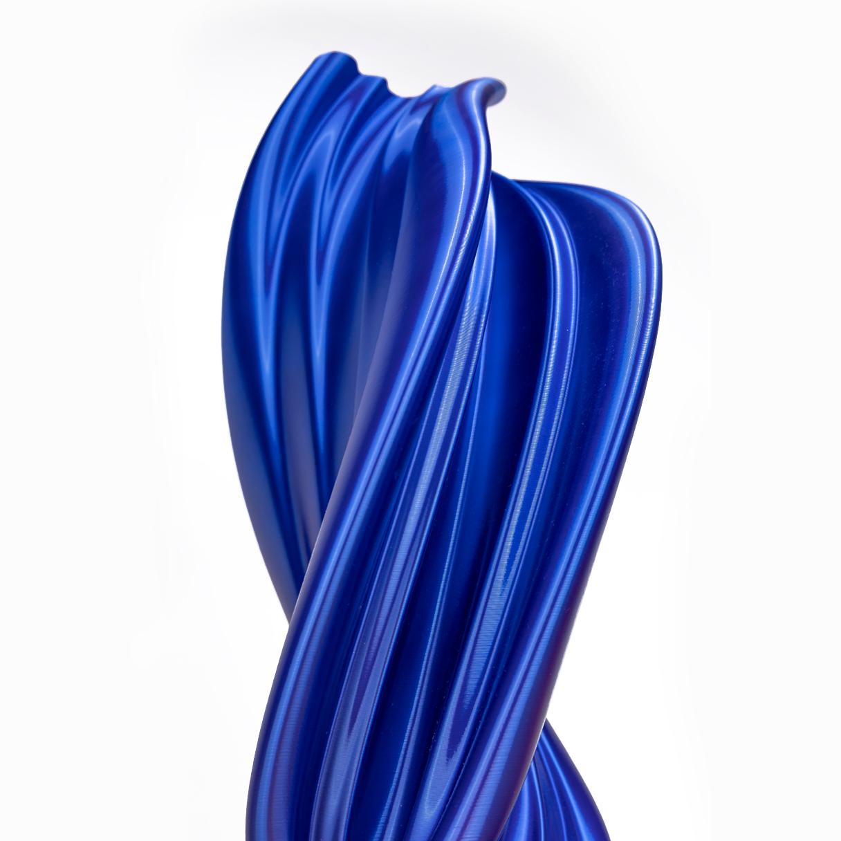 Damocle, Blue Contemporary Sustainable Vase-Sculpture For Sale 2