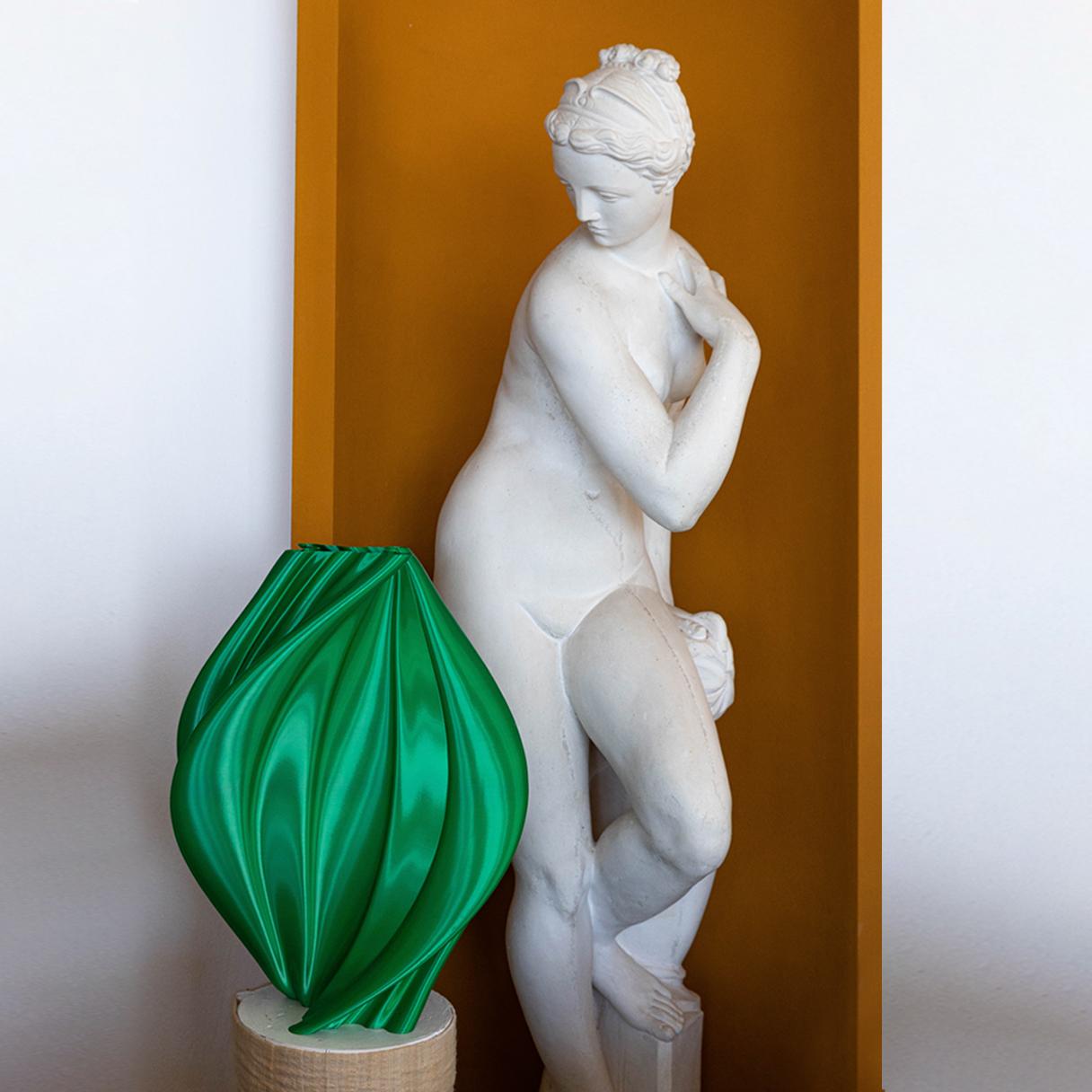 Damocle, Green Contemporary Sustainable Vase-Sculpture 6