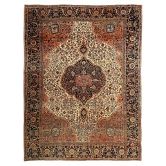 Collection Damoka Antique Persian Farahan - Taille : 13 pieds 0 po. x 9 pieds 11 po.